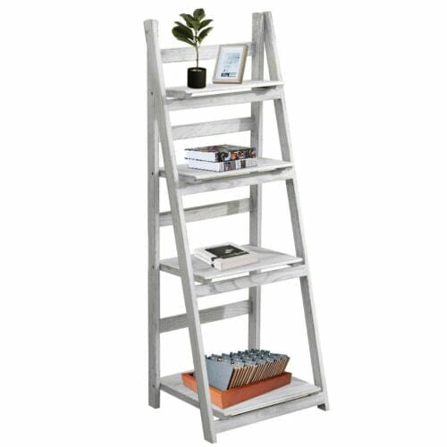 Ladder shelf Rack 4 Tier Vintage Plant Stand Display Shelf Storage Bookshelf