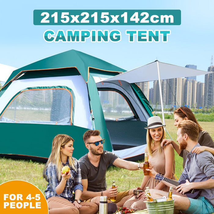 Waterproof 4-5 People Automatic Instant Pop Up Camping Tent For Outdoor Hiking
