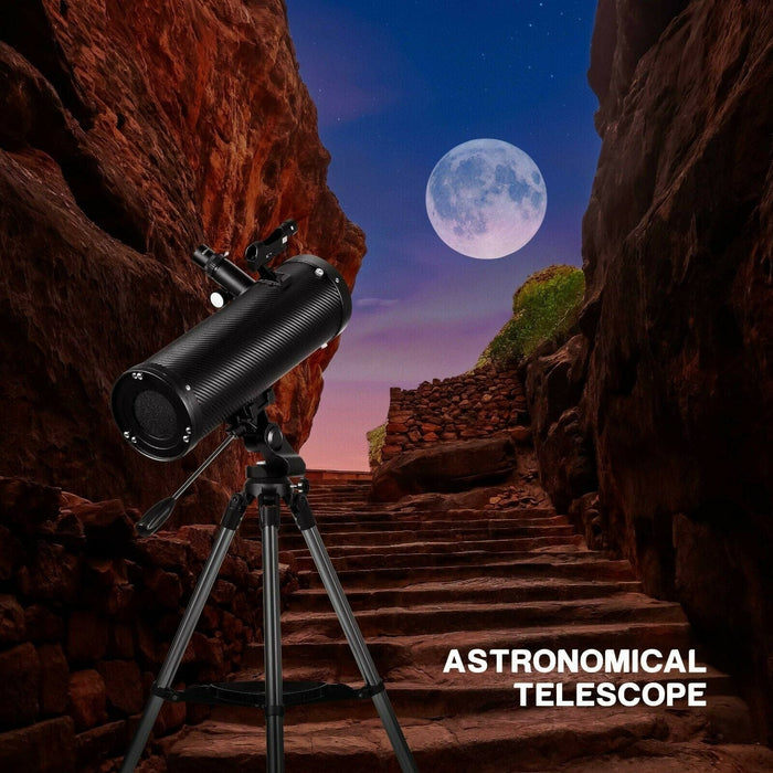 114AZ Newtonian Reflector Astronomical Telescope 150X for Moon Watching Adults