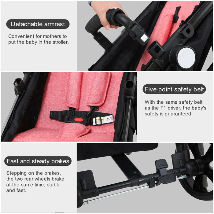 Baby Stroller Newborn Carriage Infant Reversible Bassinet to Luxury Toddler