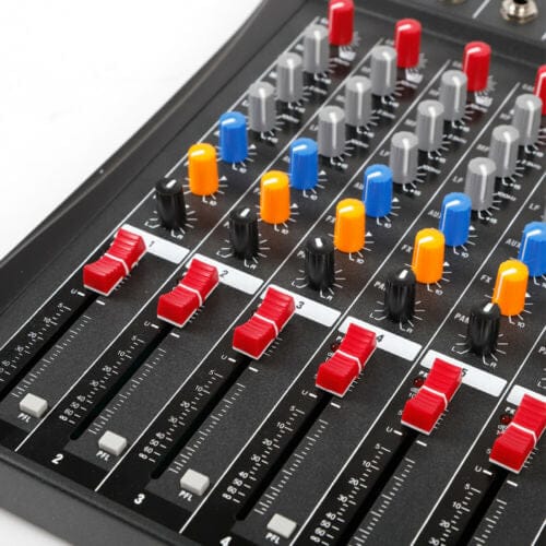 Pro 8 Channel Bluetooth Studio Audio Mixer Live Sound Mixing Console with USB