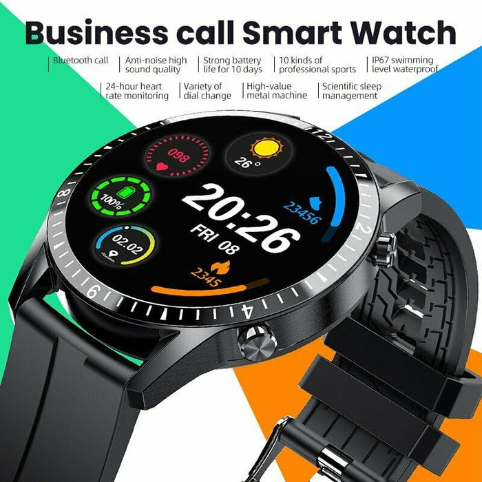 Waterproof Bluetooth Smart Watch Phone Mate Heart Rate Tracker For iOS Android