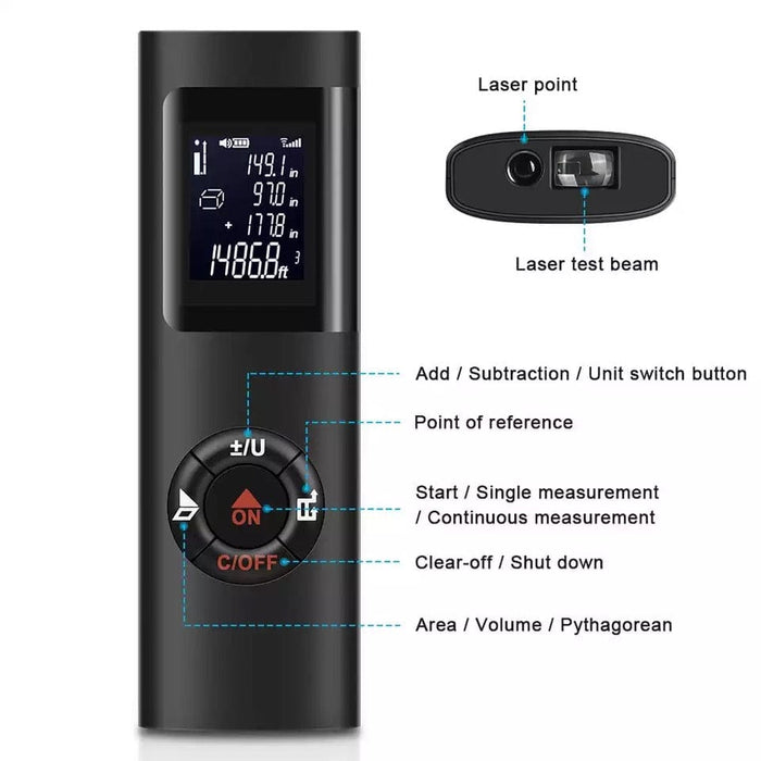 40m/131ft Handheld Digital Laser Point Distance Meter Measure Tape Range Finder