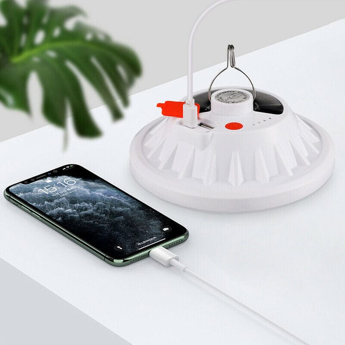Solar/USB Charging LED Camping Lantern Remote Control Bulb Lamp Emergency Light