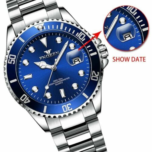Waterproof Men Watch Classic Stainless Steel Quartz Business Luminous Wristwatch