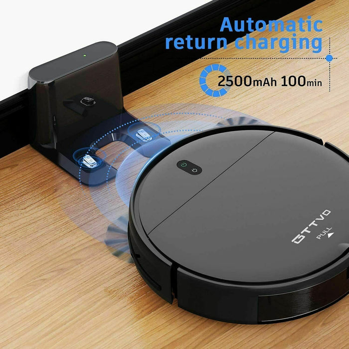 GTTVO New Robot Vacuum Cleaner Mop Self Charge Robotic Combo w/Smart Navigation