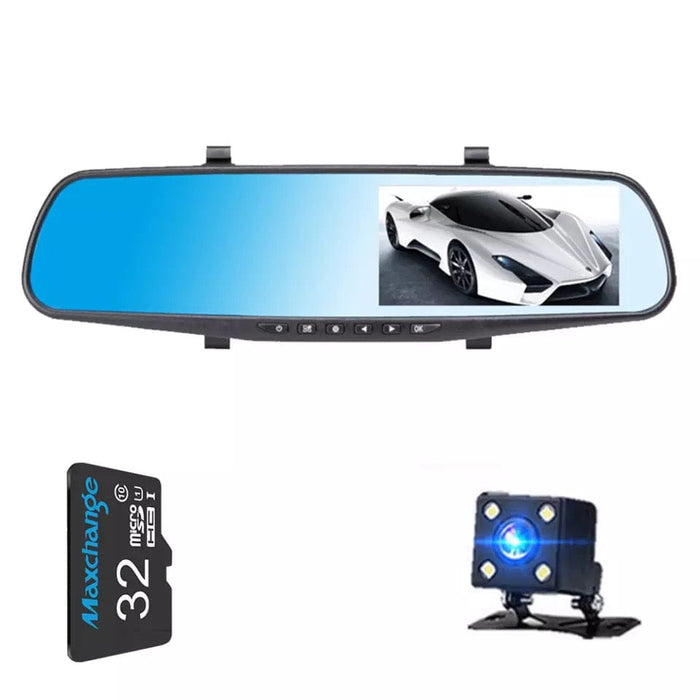 4.3'' 1080P Dual Lens Car Auto DVR Mirror Dash Cam Recorder