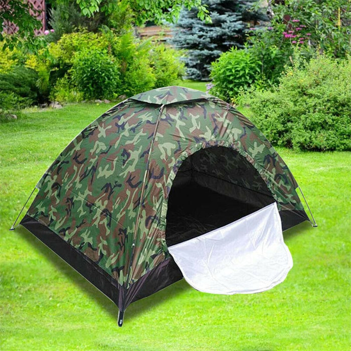 Outdoor Camouflage Camping Tent Foldable Quick Shelter Hiking for 2 Persons