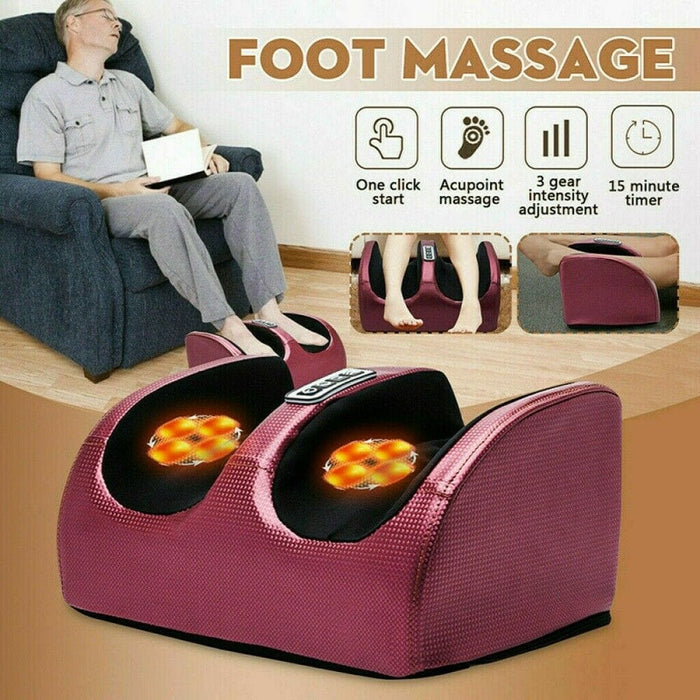 Shiatsu Electric Foot Calf Massager Massage Machine Ankle Leg Kneading Heating