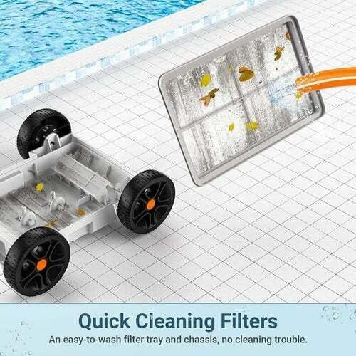 Tacklife Robotic Pool Cleaner, 90mins IPX8 Cordless Automatic Pool Vacuum