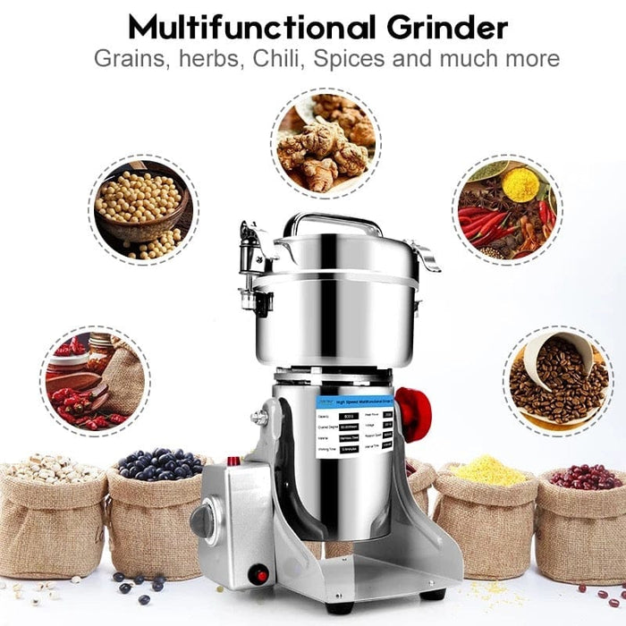 110V Electric Herb Grain Grinder High Speed Cereal Mill Flour Powder Machine