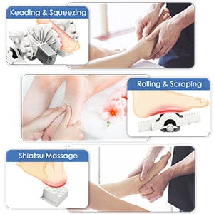 Shiatsu Kneading Rolling Foot ,Leg & Calf Massager W/Heat and Remote Machine