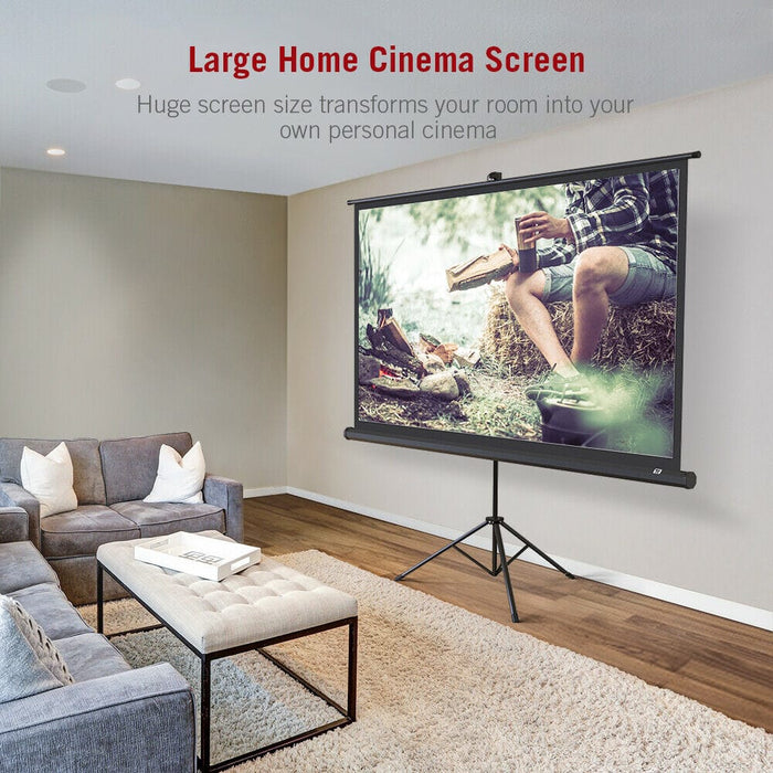 100inch 4K HD 16: 9 Projector Screen with Stand Indoor/Outdoor/Office
