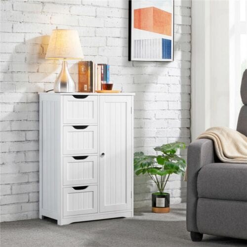 4 Drawer Dresser Chest Drawers Wooden Clothes Storage Bedroom Furniture