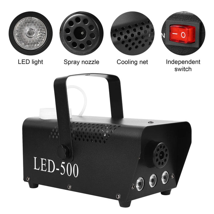 500W Smoke Fog Machine RGB Muti Colors LED DJ Party Wedding Stage Light w/Remote