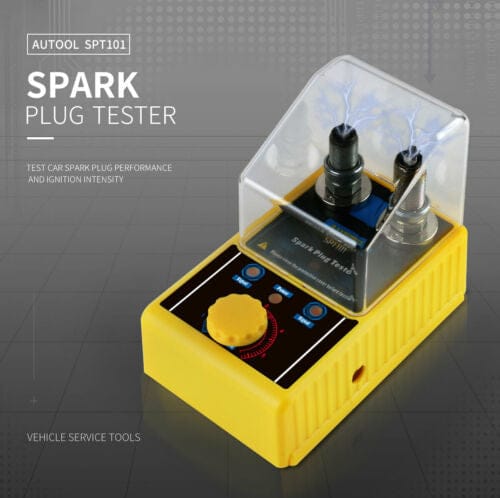 AUTOOL SPT101 Dual Hole Plug Car Spark Plug Tester Ignition Plug Analyzer 12V