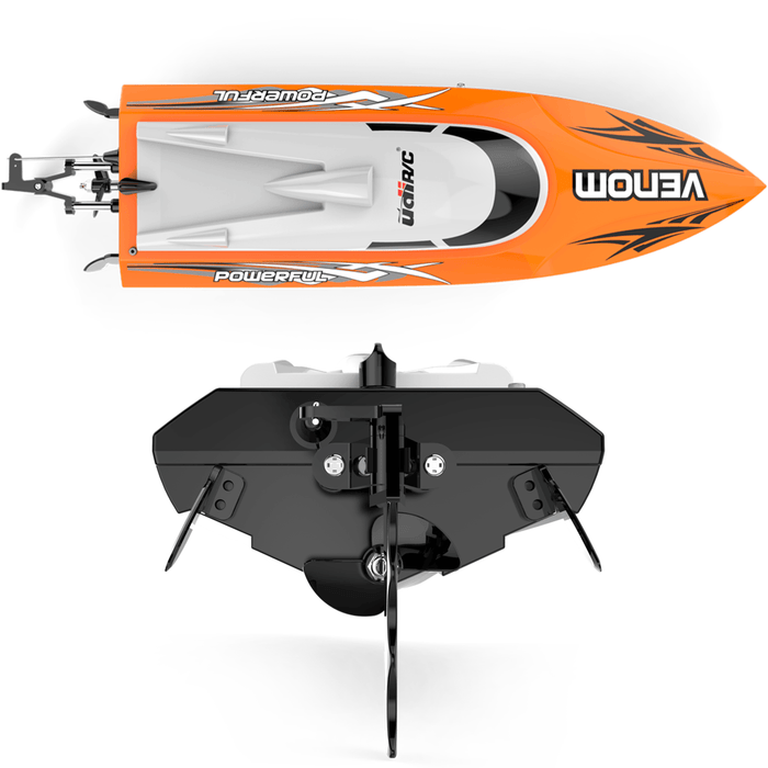 Udirc RC Boat 2.4GHz High Speed Remote Control Electric Boat Power Venom Orange