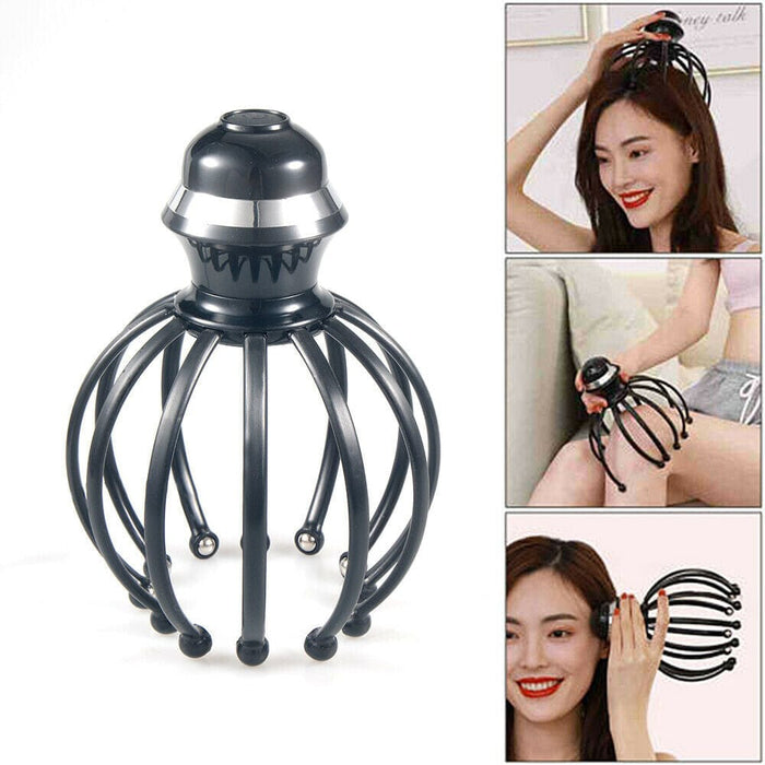 Electric Scalp Head Massager Octopus Claw Vibration Massage Stress Fatigue Relax