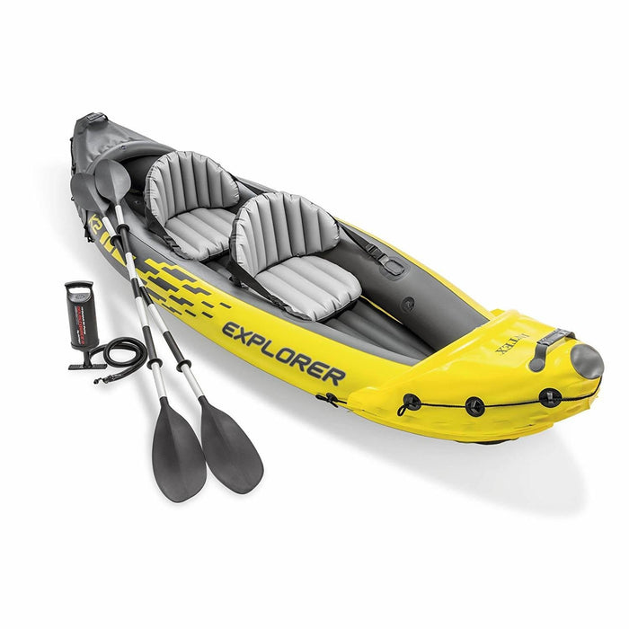 Intex Explorer K2 Kayak 2-Person Inflatable Set with Oars and Air Pump