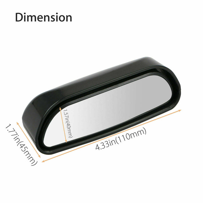 2X Blind Spot Mirror Auto 360° Wide Angle Convex Rear Side View Car Truck SUV