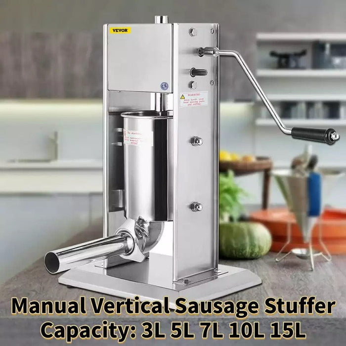 Sausage Stuffer Meat Filler Machine 3L Meat Press Stainless Steel Salami Maker