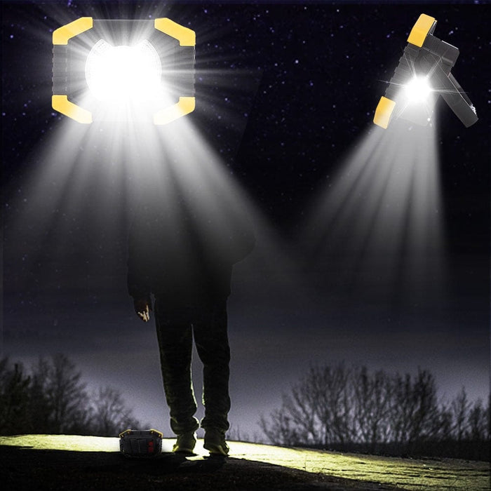 80000LM Solar LED Work Light Flashlight Floodlight Spotlight Camping Lantern