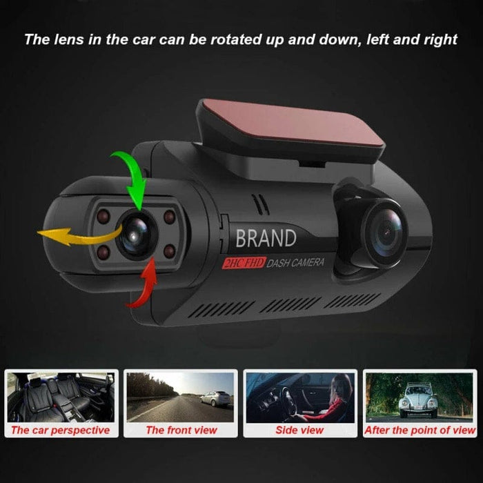 Dual Lens Car DVR Dash Cam Video Recorder 1080P