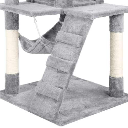 51" Cat Tree Bed Furniture Scratching Tower Post Condo Kitten Play House Posts