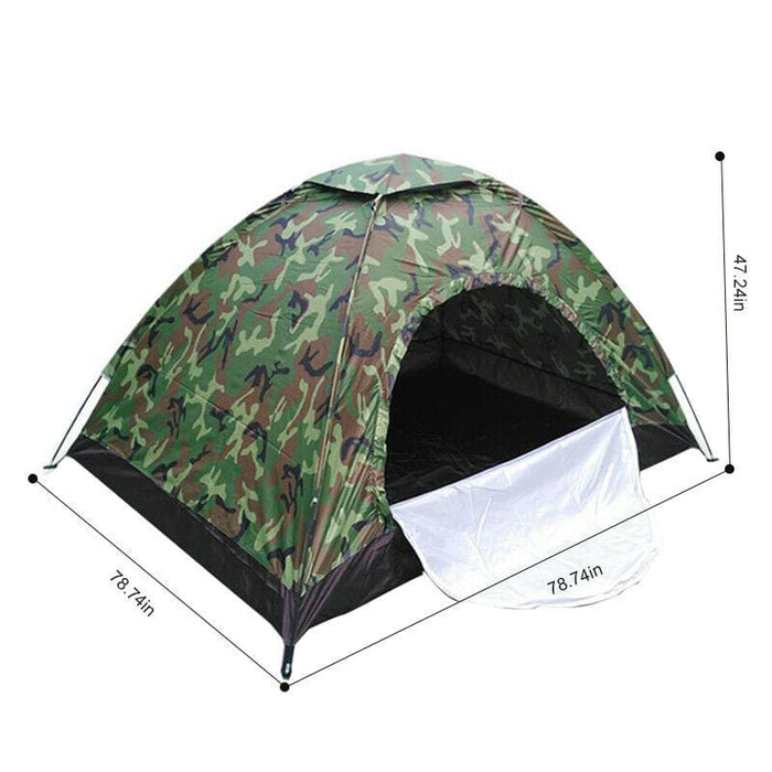 Outdoor Camouflage Camping Tent Foldable Quick Shelter Hiking for 2 Persons