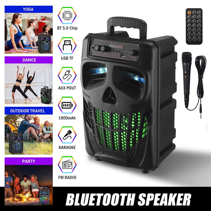 Wireless Portable FM Bluetooth Speaker Subwoofer Heavy Bass Sound Karaoke Party