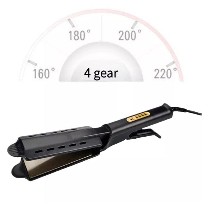 Hair Straightener Four-gear Steam Ceramic Tourmaline Ionic Flat Salon Glider