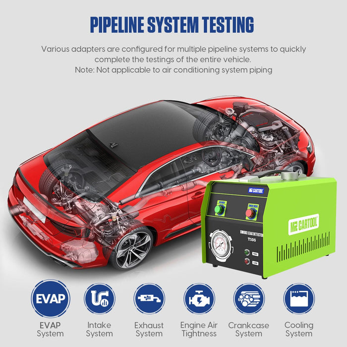 MRCARTOOL® EVAP Smoke Machine Leak Detector 12V Car Fuel Pipe Diagnostic Tester