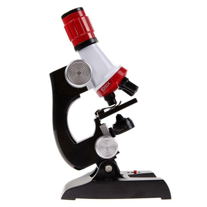 Kids Educational Microscope Kit Science Lab LED 100-1200X Toy Home School