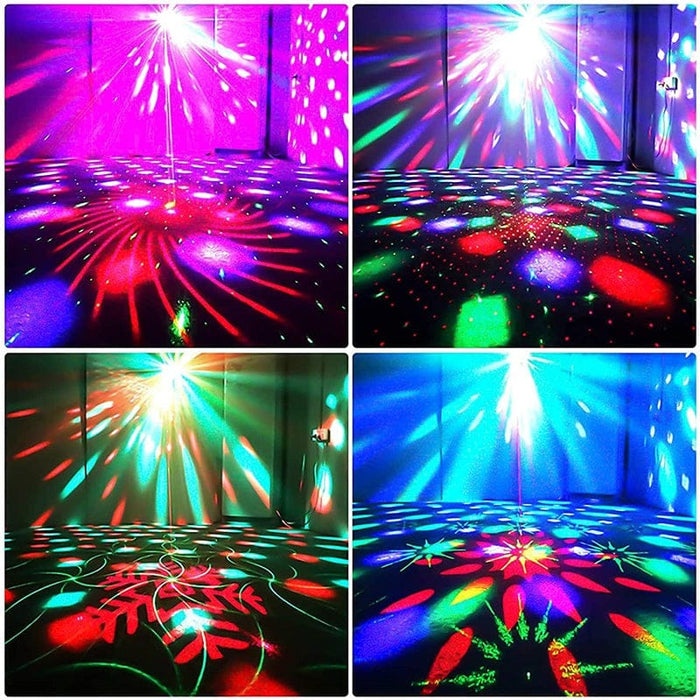 2pcs LED Party Stage Lighting RGB Dj Strobe Light Projector  Disco Ball Lamp