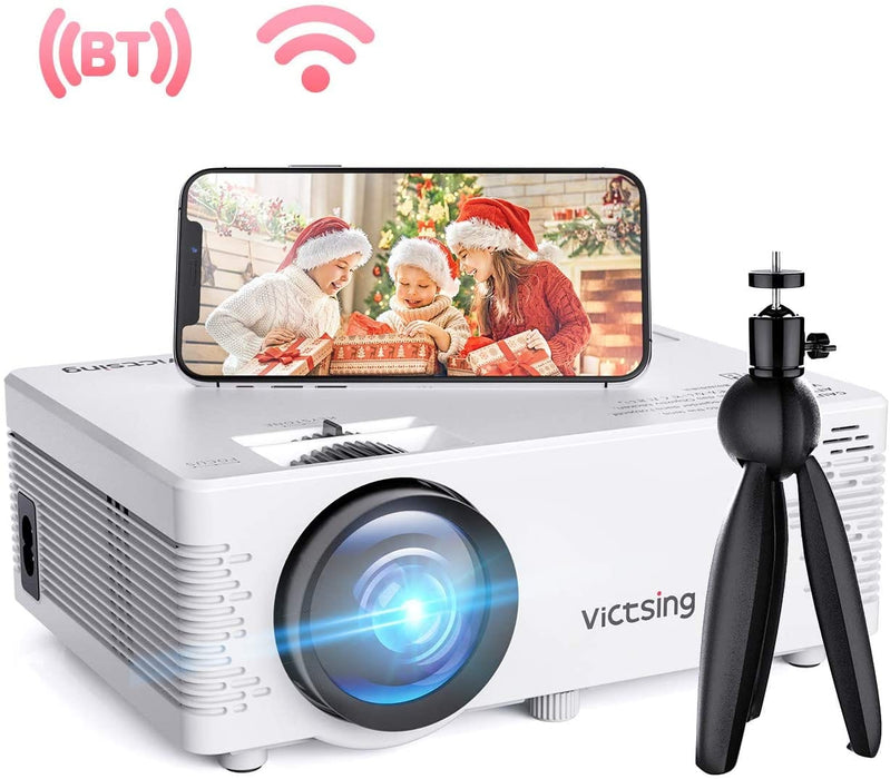 VicTsing Projector 1080P 3D LED Mini WiFi Video Home Theater Cinema 6500 Lumens