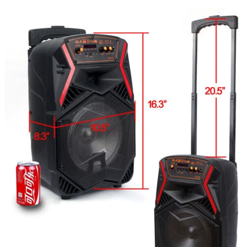 8" 1000W Portable Stereos FM Bluetooth Party Speaker Bass Subwoofer PA System