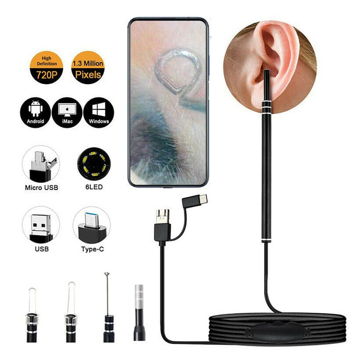3 in 1 Android USB Earpick Wax Remover Ear Cleaner Scope Endoscope PC Camera