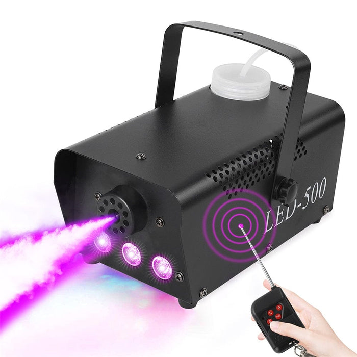 500W Smoke Fog Machine RGB Muti Colors LED DJ Party Wedding Stage Light w/Remote