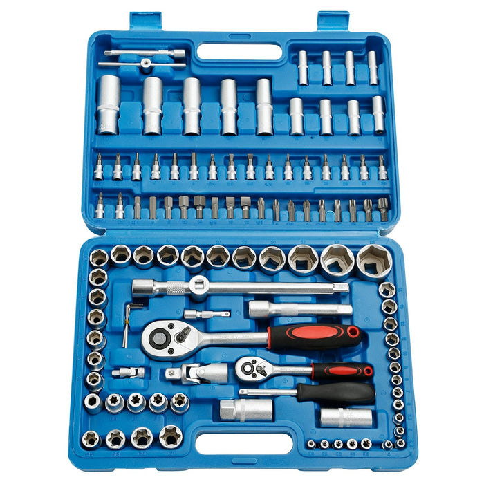 108PCS Mechanics Tool Set Kit Socket Ratchet Wrench Repair Toolset with Case