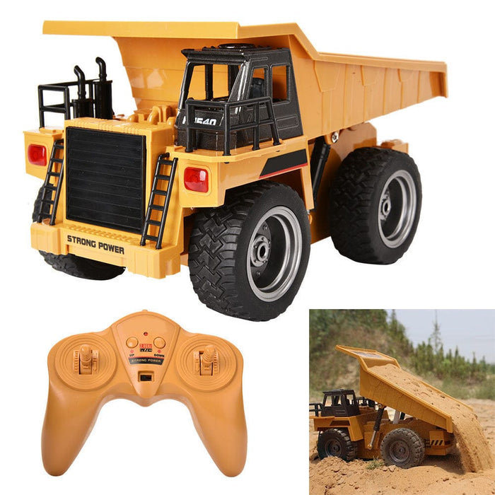 RC Metal Dump Truck Six Channel 2.4G HN1540 Construction 1/18 Alloy Toy Kid Gift