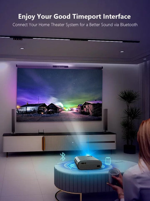 WEWATCH Portable 5G WIFI Projector 1080P Bluetooth HDMI Video Home Theater