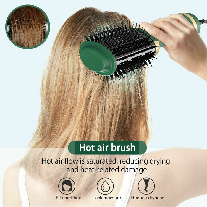 4 In 1 Hot Air Hair Dryer Brush One Step Volumizer Negative Ion Comb Blow Dryer