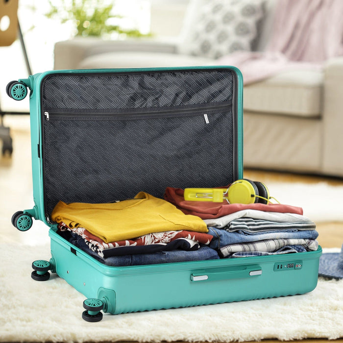 3 Pieces Carry On Luggage  Travel Suitcase Set Hardside TSA Lock 20/24/28"