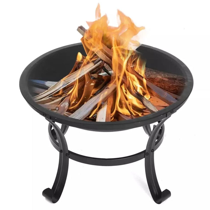 22" Fire Pit Backyard Wood Burning Stove Fireplace Heater