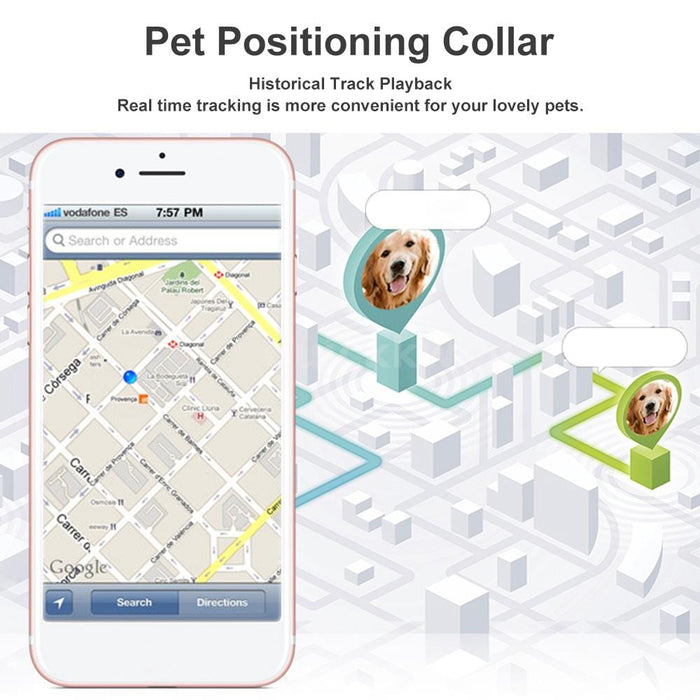 Waterproof Mini GPS Pet Finder Tracker Locator GSM Tracking Dog Cat Collar