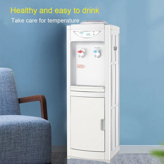 Costway Hot Cold Water Top Loading Water Cooler Dispenser for 3-5 Gallon Bottle