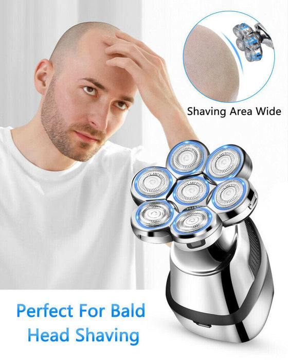 Rotary Electric Shaver Electric Razor Bald Head Shaver Grooming Kit Rechargeable