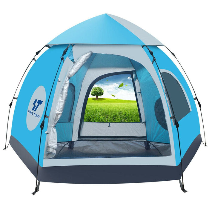 Automatic Pop Up Outdoor Hiking Camping Tent Waterproof UV Protection 4-6 Person