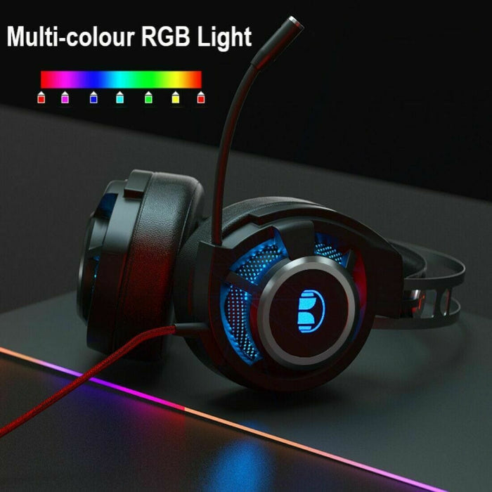 Monster 3.5mm Gaming Headset LED Headphones Wired with Mic For PC/Mac/PS4/Xbox