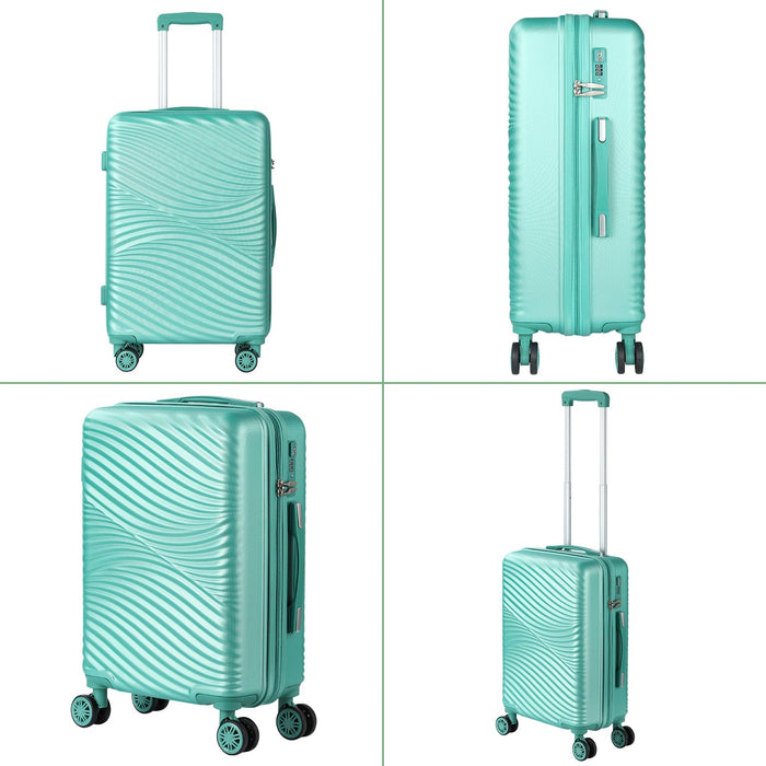 3 Pieces Carry On Luggage  Travel Suitcase Set Hardside TSA Lock 20/24/28"
